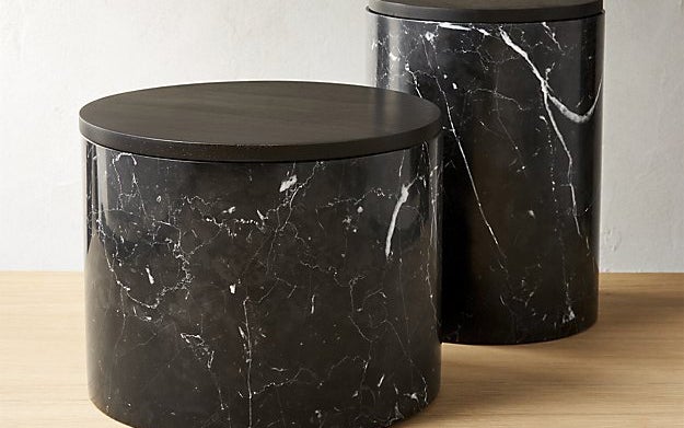Black Marble Canisters
