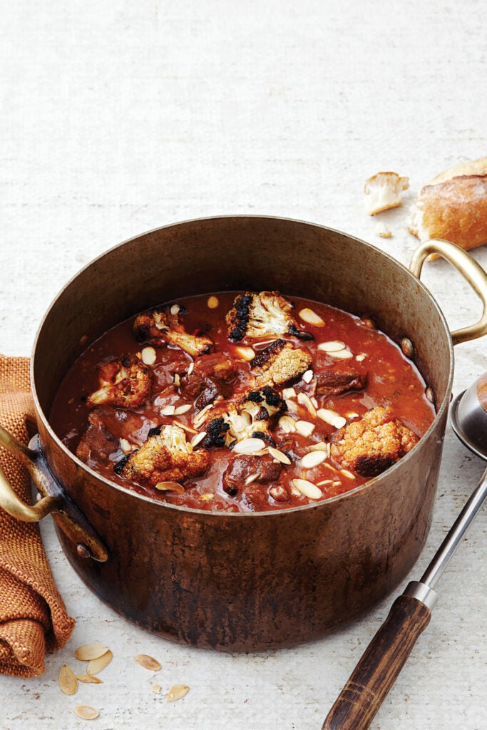 Lamb and Cauliflower Stew with Harissa