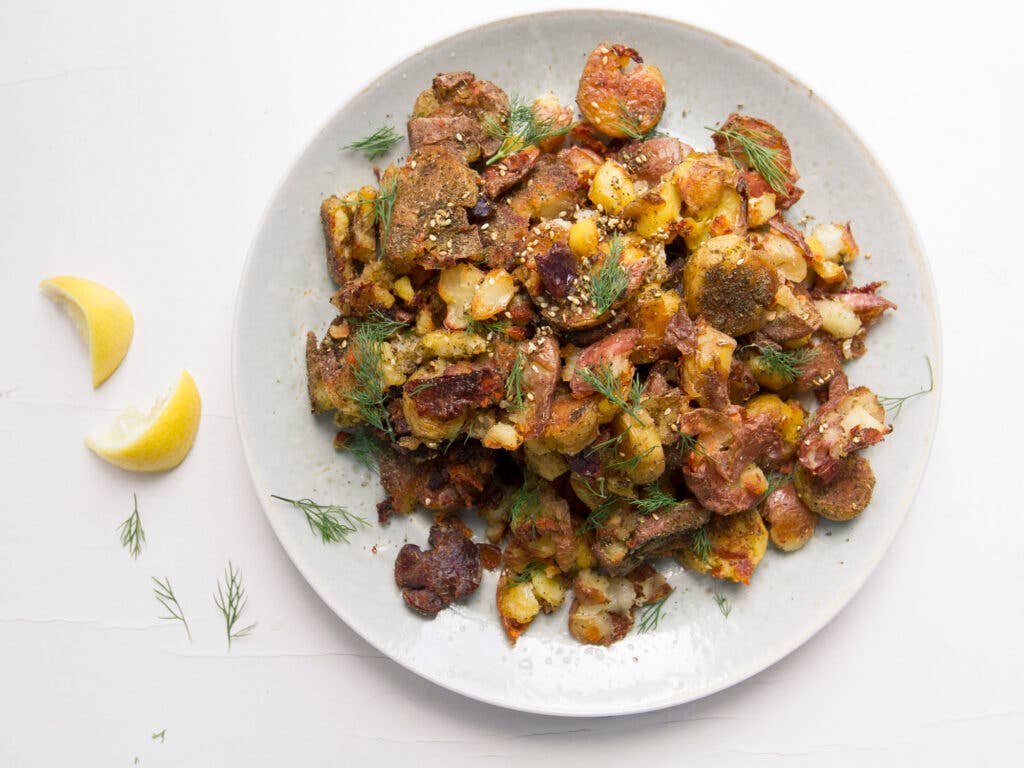 Crispy Smashed Za'atar Potatoes