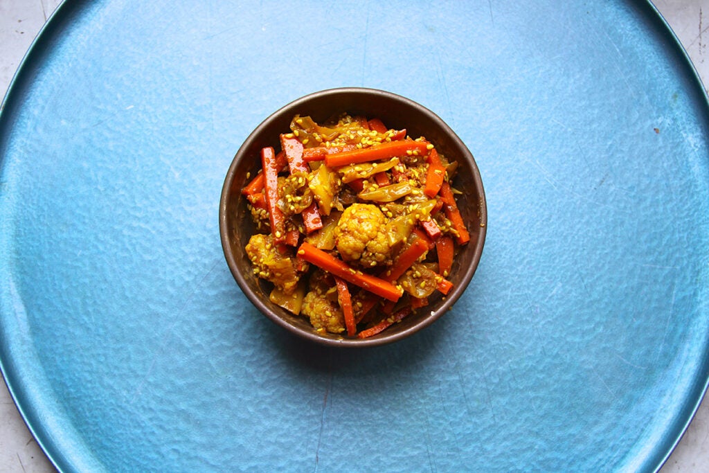 Cauliflower, Carrot, and Cabbage Pickle