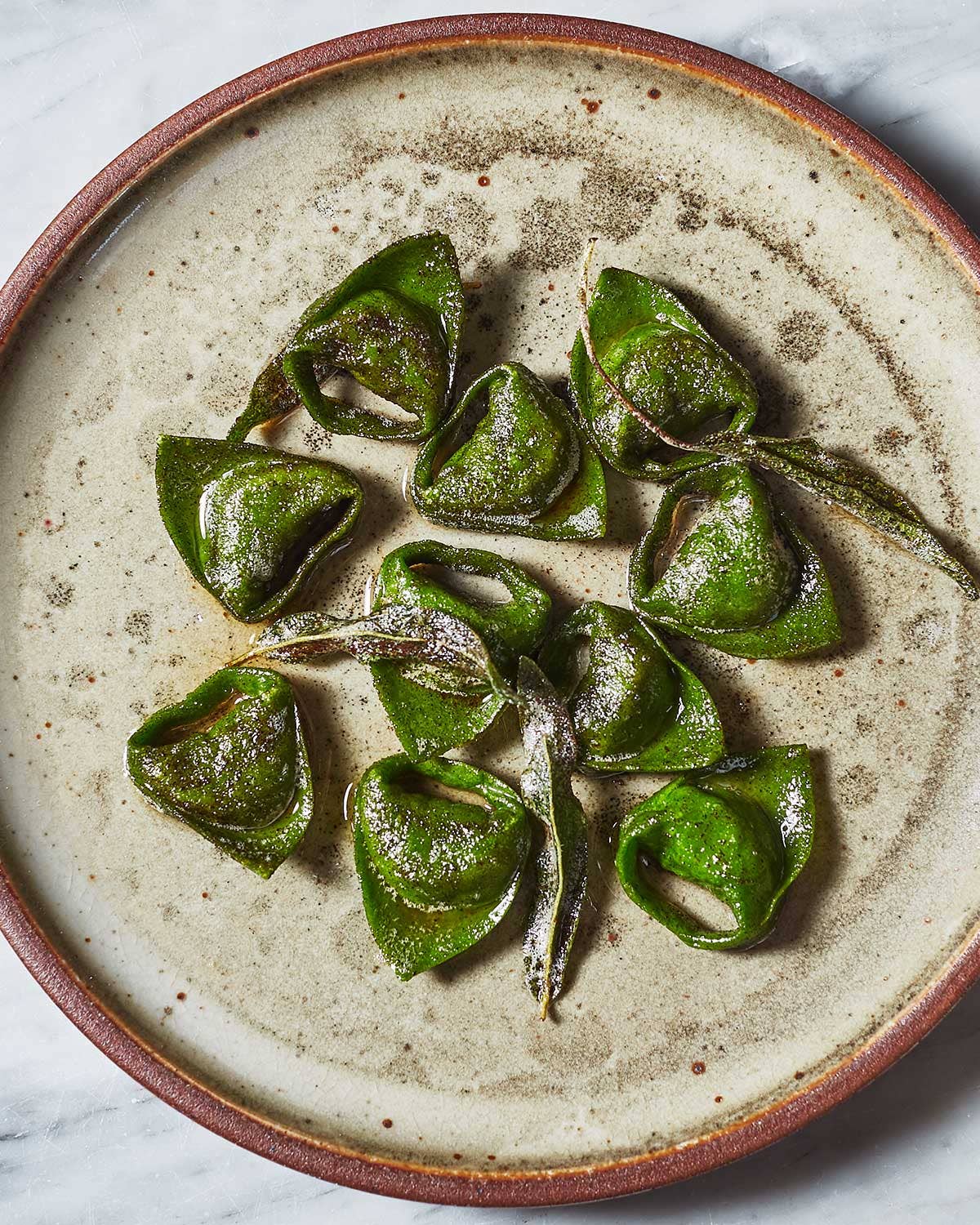 Spinach Balanzoni With Brown Butter and Sage