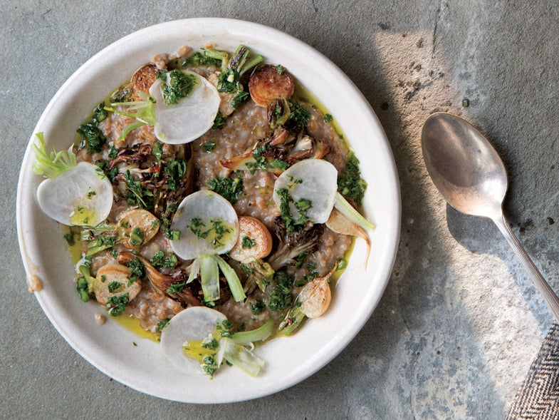 Cracked Wheat Porridge with Mushrooms
