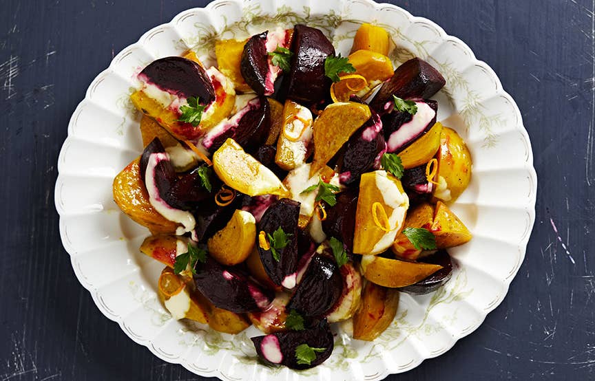 Roasted Beets with Orange and Crème Fraîche