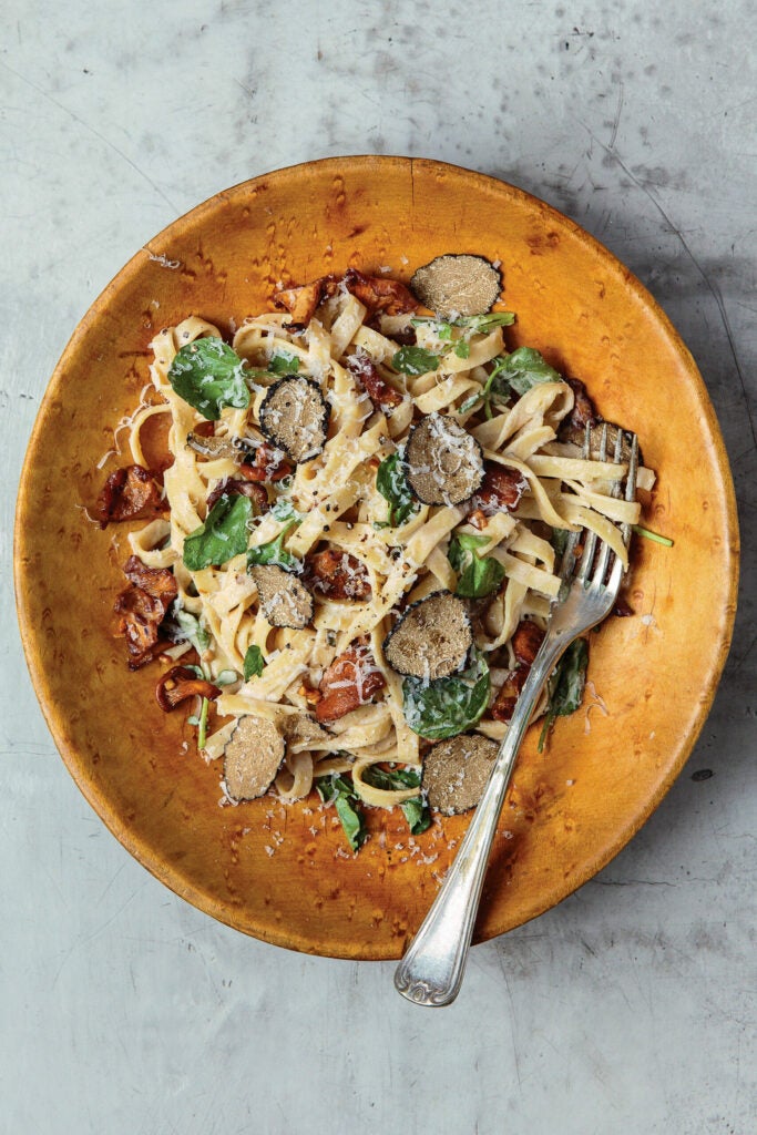 Tagliatelle with Black Truffle Cream Sauce