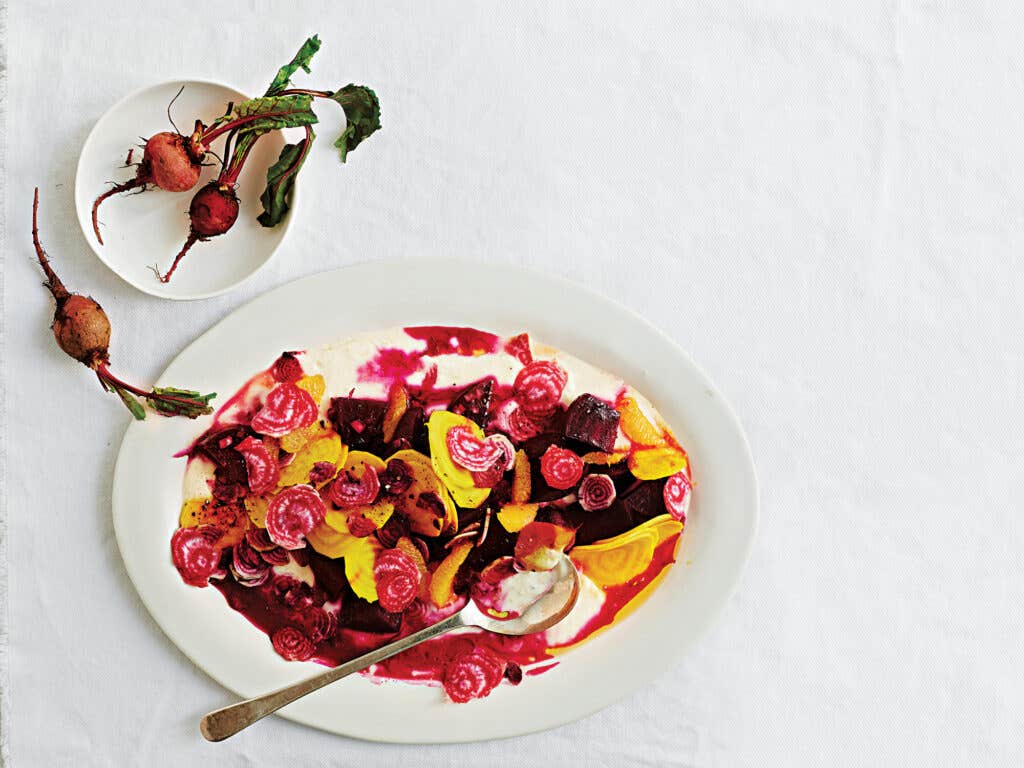 Three-Beet Salad with Orange-Yogurt Dressing