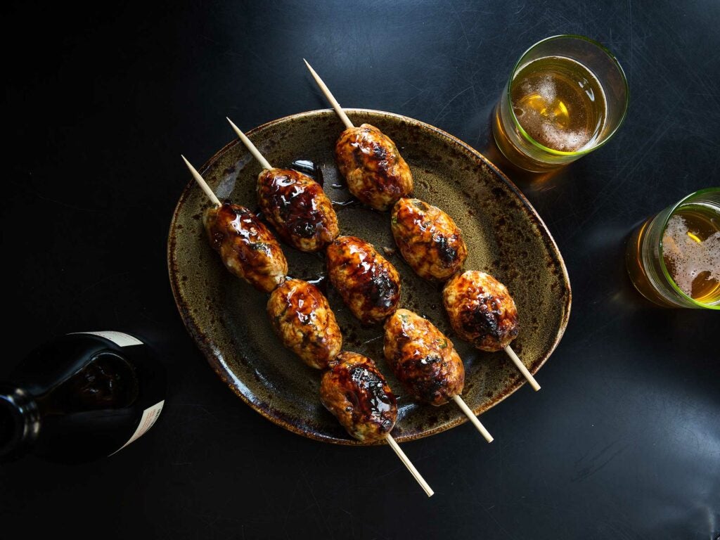 Japanese Grilled Chicken Meatballs (Tsukune)