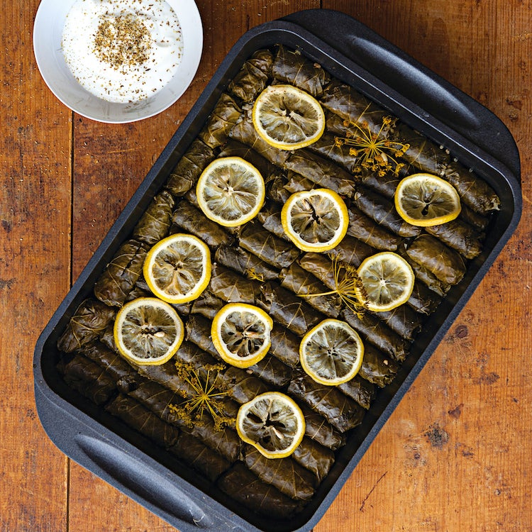 Grape Leaves Stuffed with Rice (Dolma)