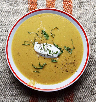 Lentil Soup with Caraway and Minted Yogurt