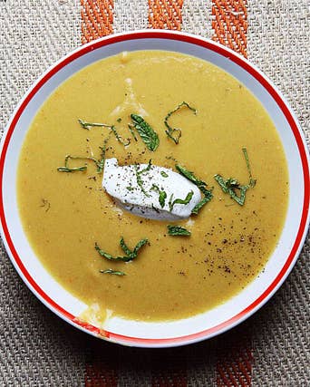 Lentil Soup with Caraway and Minted Yogurt