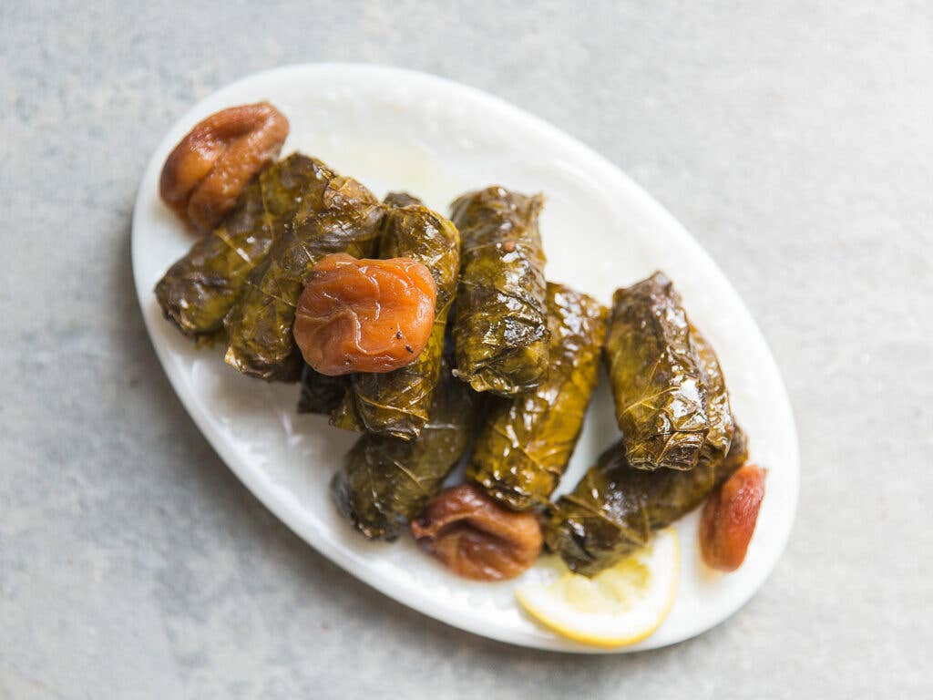Beef Dolmas with Apricots and Tamarind