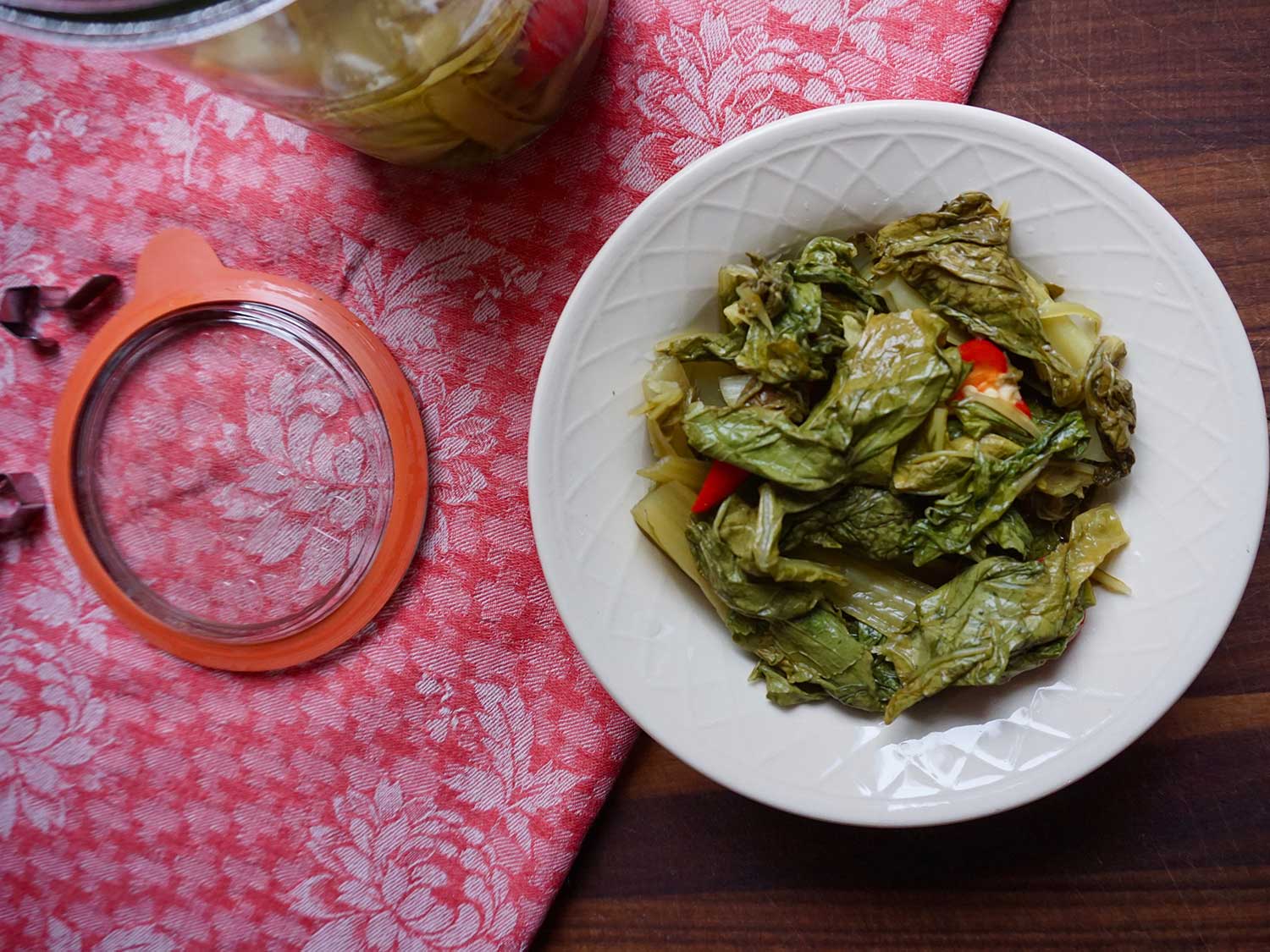 Homemade Pickle Green Mustard Recipe - Cambodia Recipe