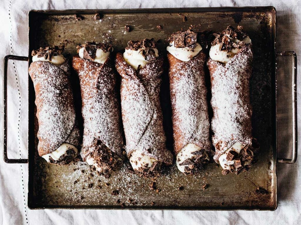 Ginger and Cocoa Nib Cannoli