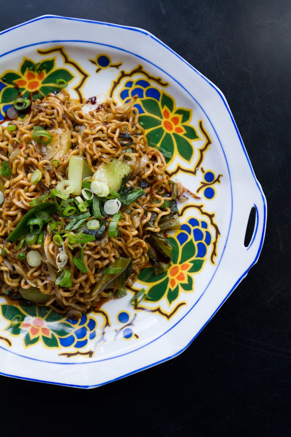 Sho Nuff Noodles (Spicy Lo Mein with Pickled Greens, Bok Choy and Cabbage)