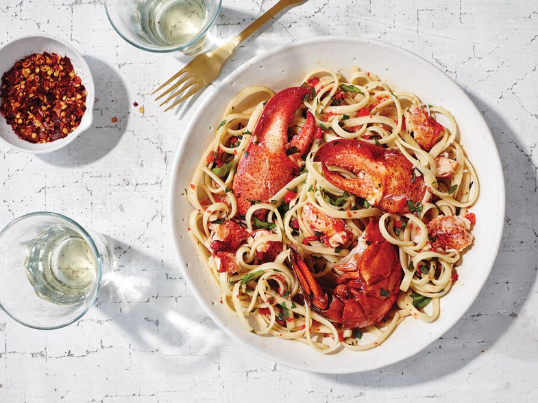 Lobster Linguine with Chiles