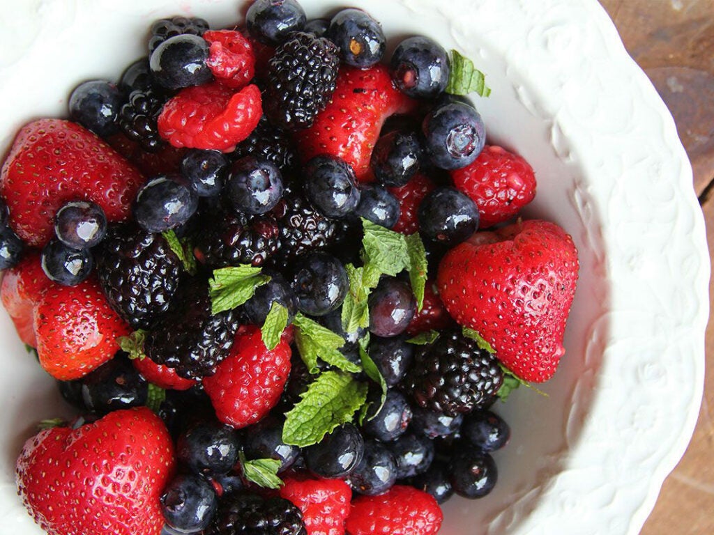 Mixed Berries and Mint with Berry Shrub