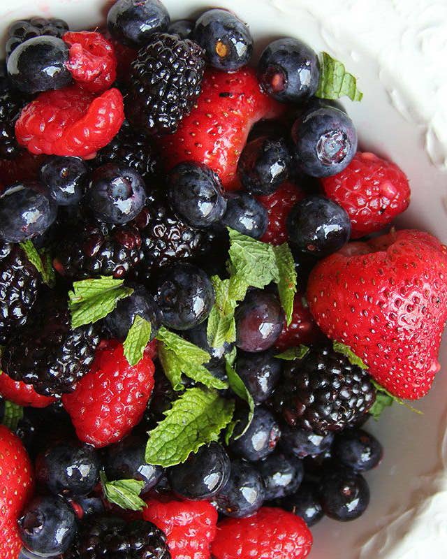 Mixed Berries and Mint with Berry Shrub