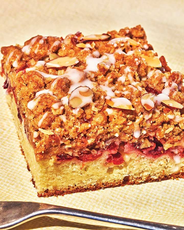 Cranberry Crumb Cake with Almonds and Oats