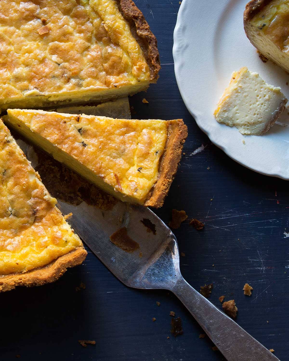 Perfect Blue Cheese Quiche with Whole Grain Crust