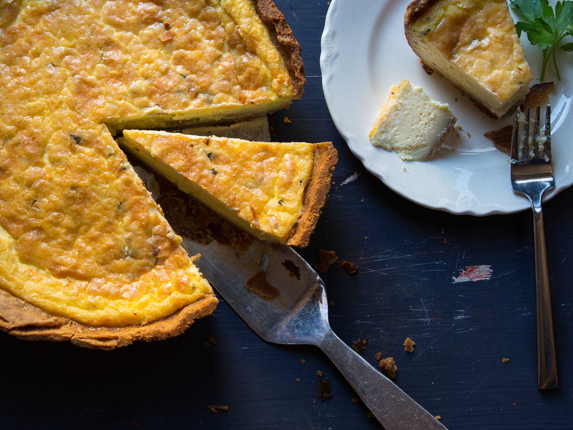 Perfect Blue Cheese Quiche with Whole Grain Crust Saveur