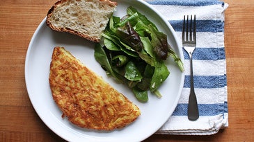 Grated Potato and Cheese Omelette