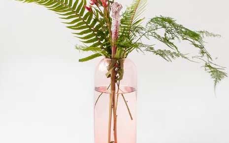 Transparent Pink Vase
