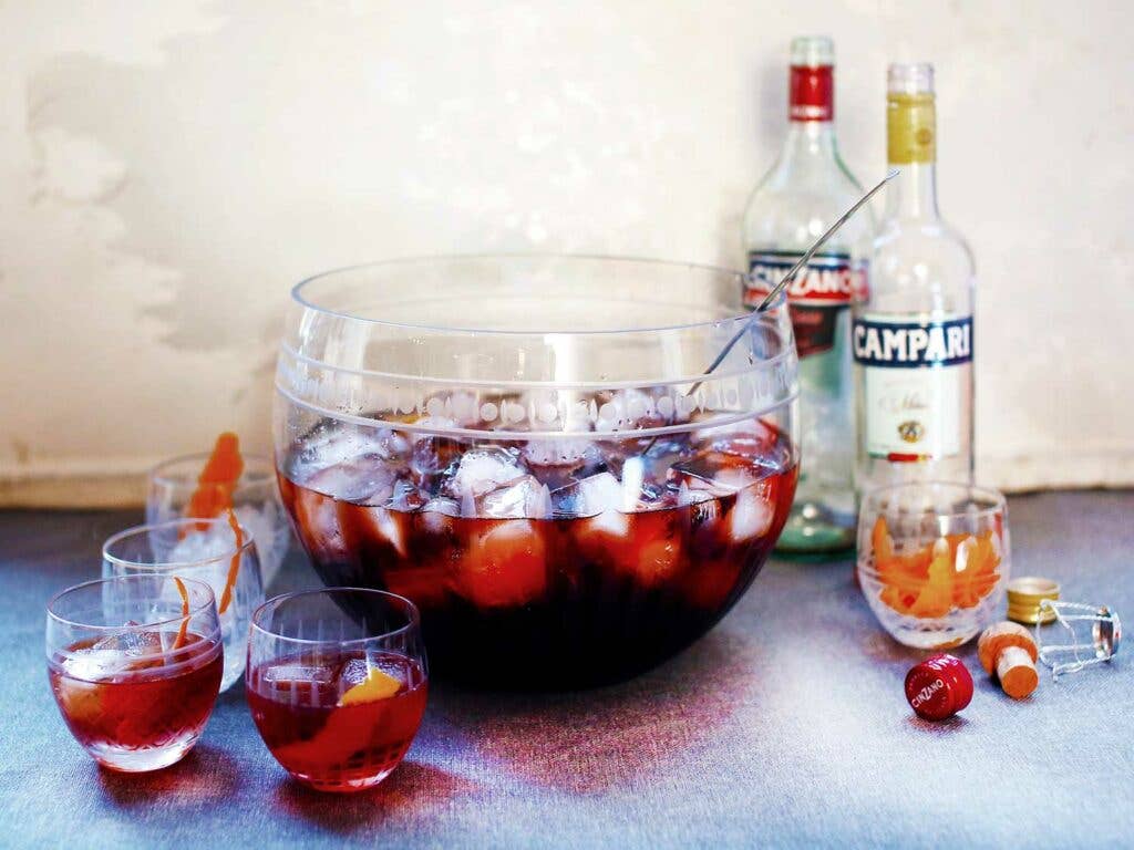 Large-Batch Negroni Sbagliato