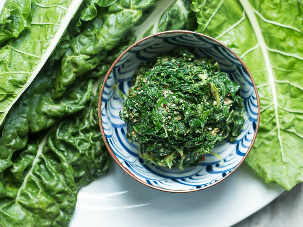 JAPANESE-STYLE SWISS CHARD AND SESAME SALAD