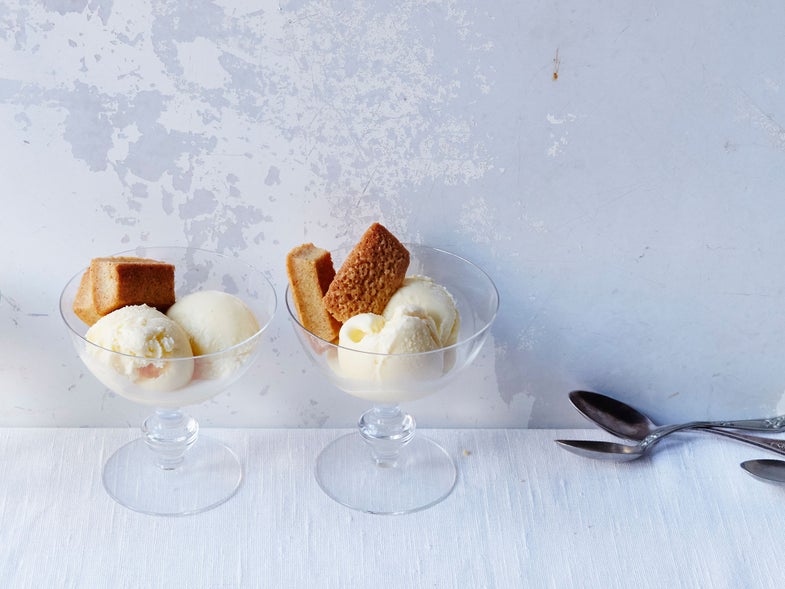 Sea Salt Ice Cream with Cornbread Financiers