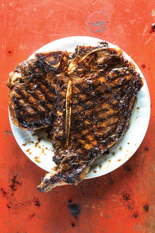 Garlic and Red-Miso Porterhouse