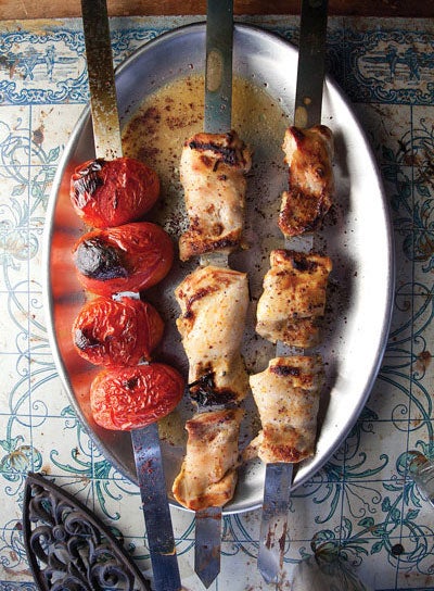 Spiced Chicken and Tomato Kebabs (Jujeh Kabab)