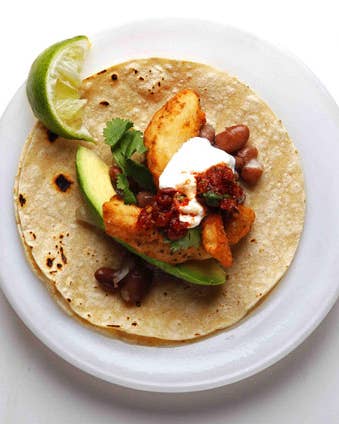 Fish Tacos with Roasted Tomato Salsa