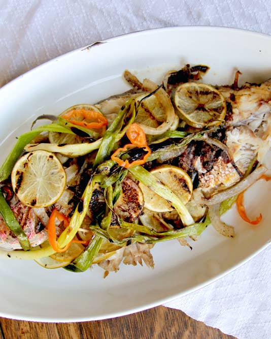 Grilled Snapper with Habanero and Scallions