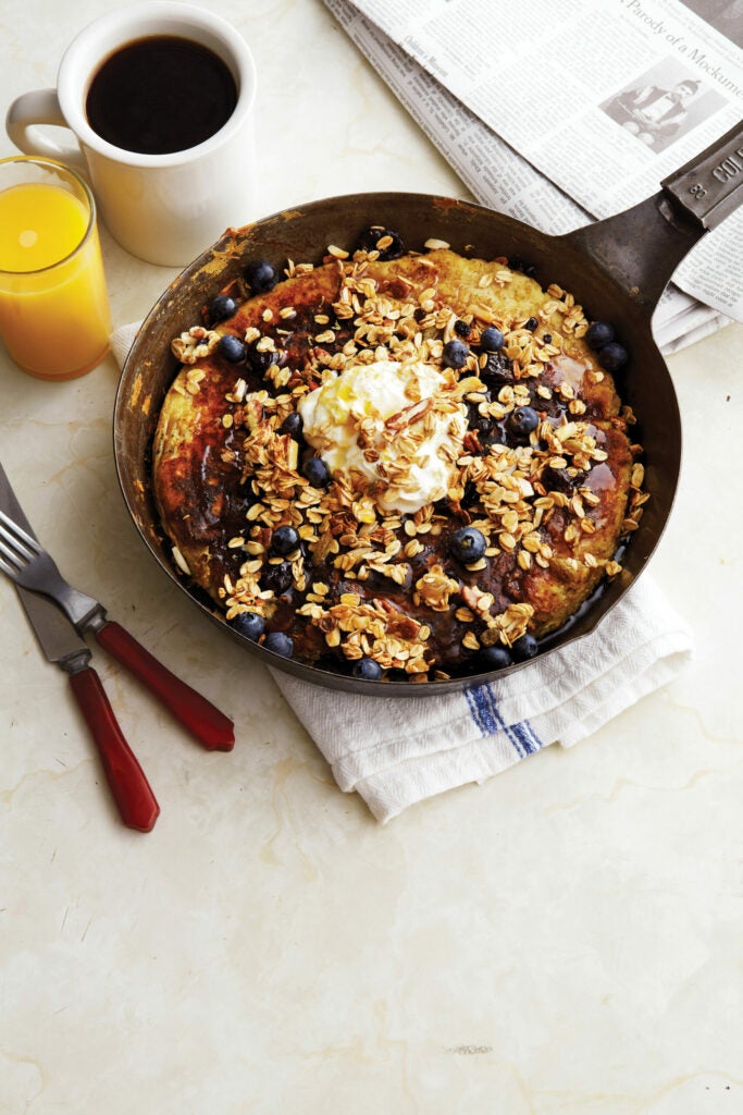 Blueberry Quinoa Pancakes with Lemon Crema, Breakfast