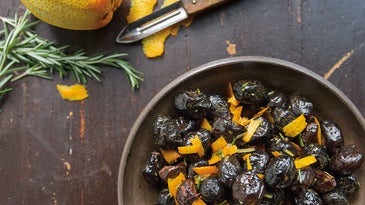Dry-Cured Olives with Rosemary and Orange