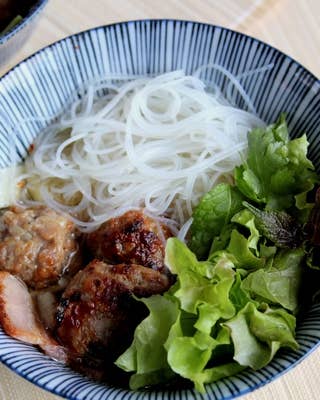 Vietnamese Pork Meatball and Noodle Salad (Bun Cha)