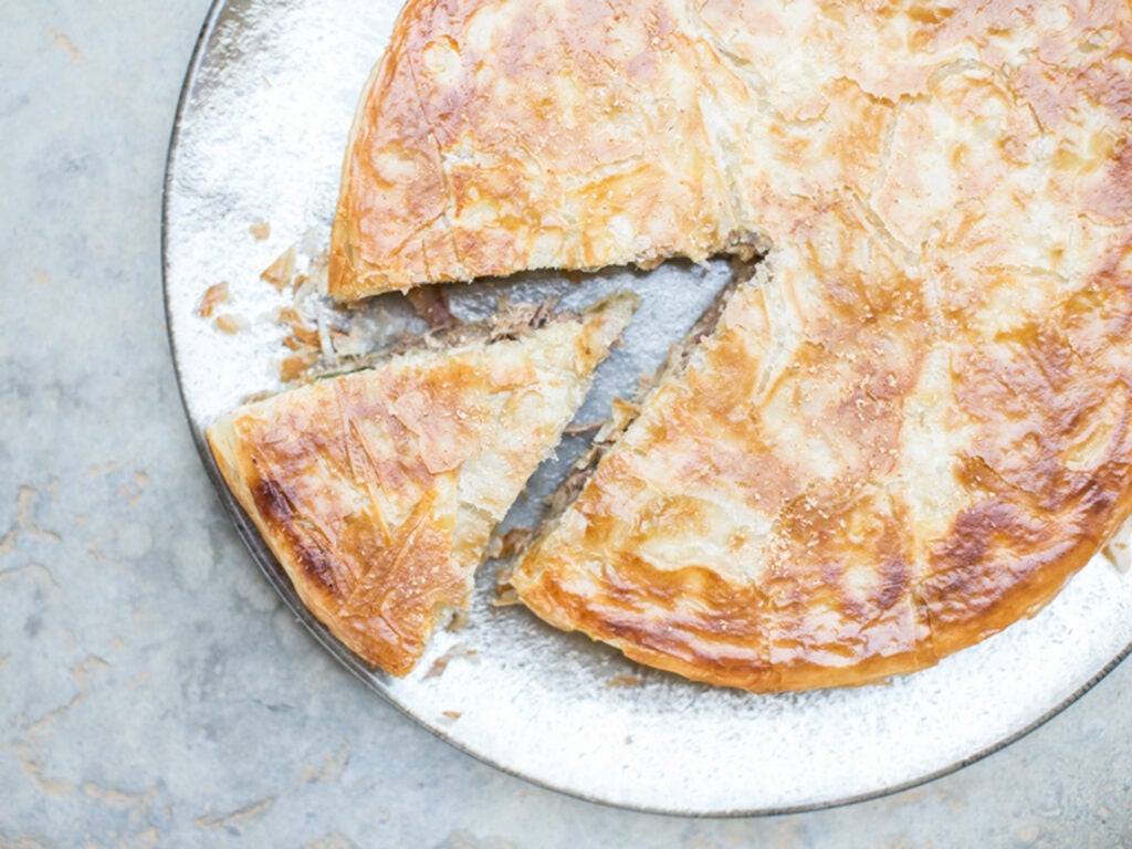 Veal and Pearl Onion B'stilla (North African Meat Pie)