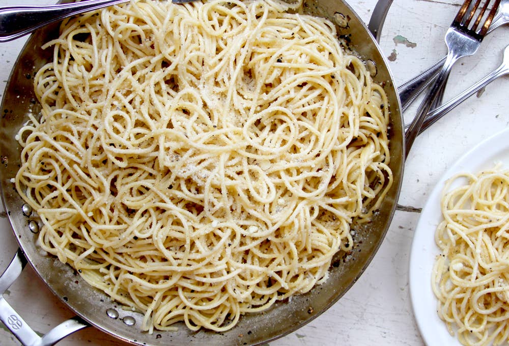 Pasta Cacio e Pepe (Cheese and Pepper Pasta)