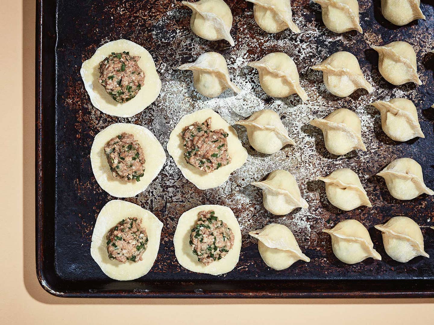 boiled pork and chive dumplings