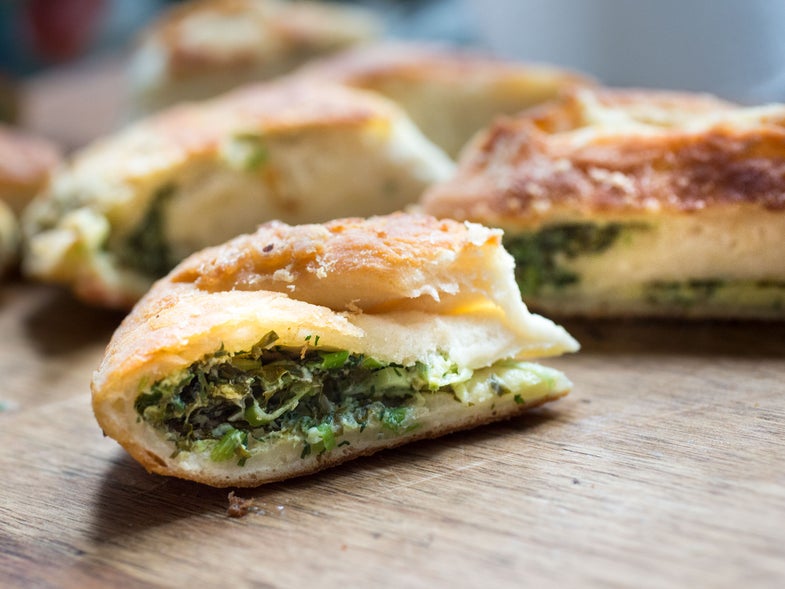Stuffed Moldovan Flatbreads with Dill and Sorrel