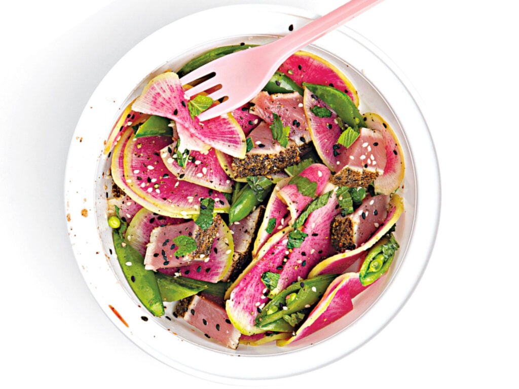 watermelon radish salad, easy salads, summer salad recipe