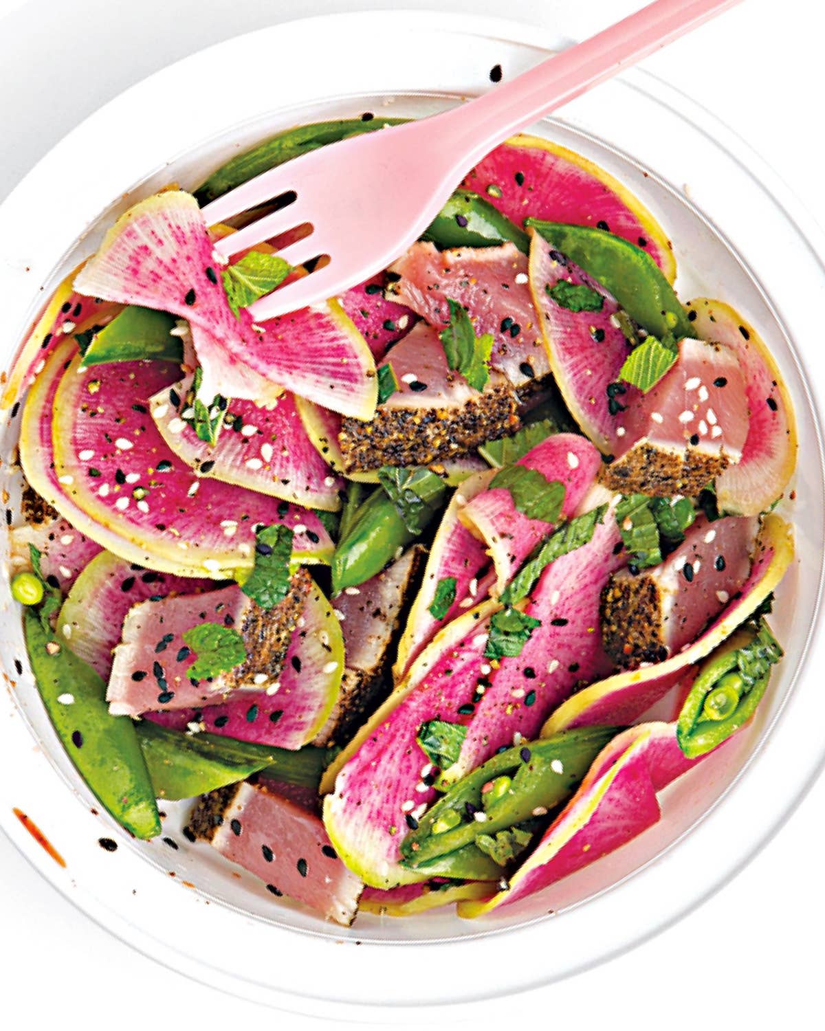 watermelon radish salad, easy salads, summer salad recipe