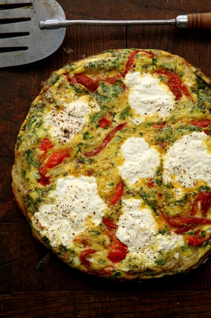 Ricotta and Roasted Pepper Frittata