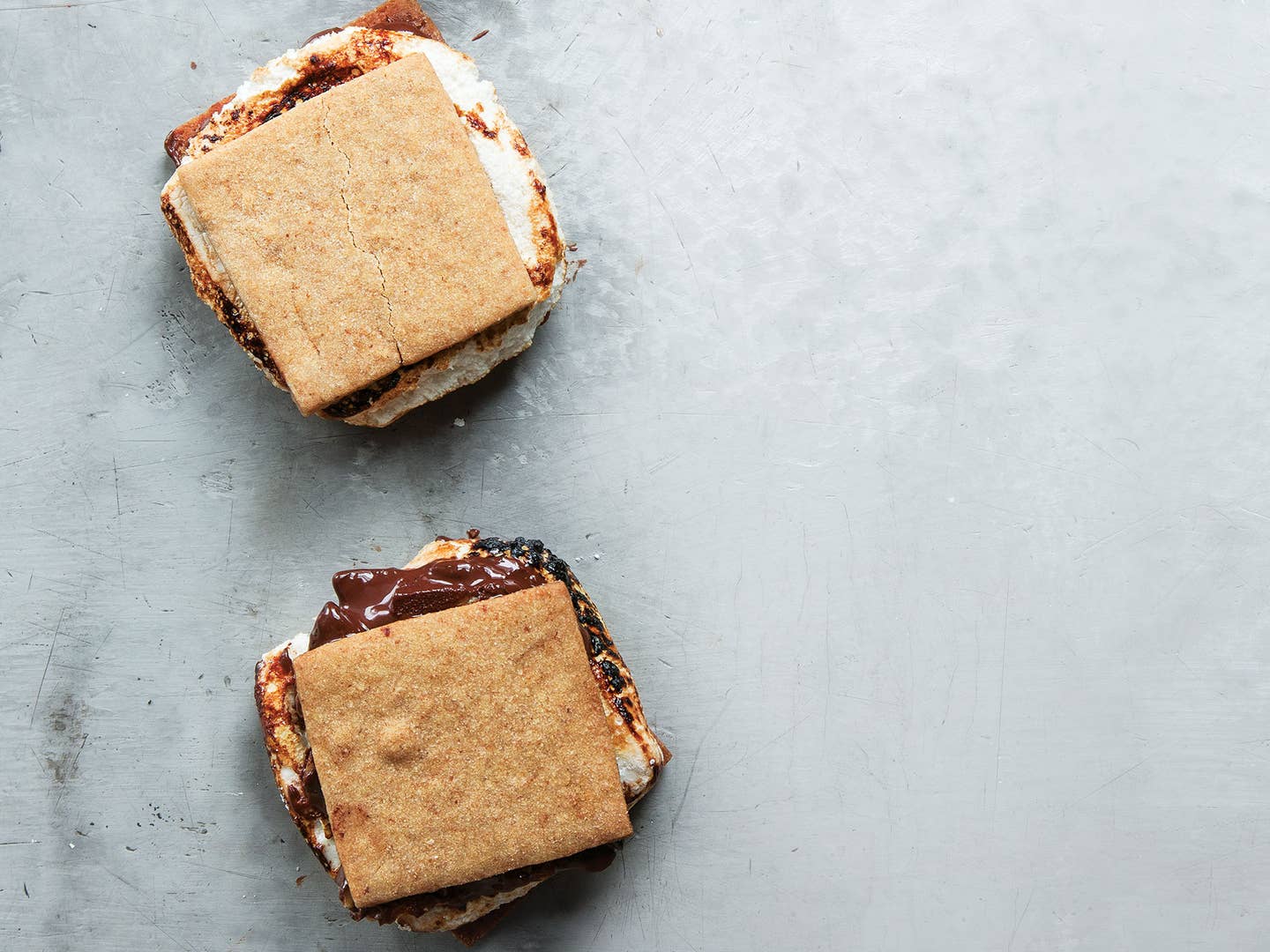 Smoked Almond S’Mores with Whiskey Marshmallows