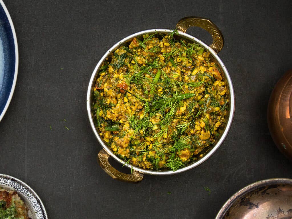 Spiced Dal with Peanuts and Dill