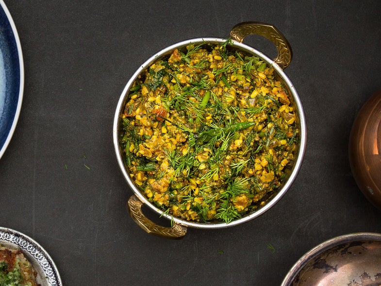 Spiced Dal with Peanuts and Dill