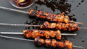 Mint and Red Pepper-Marinated Chicken Kebabs