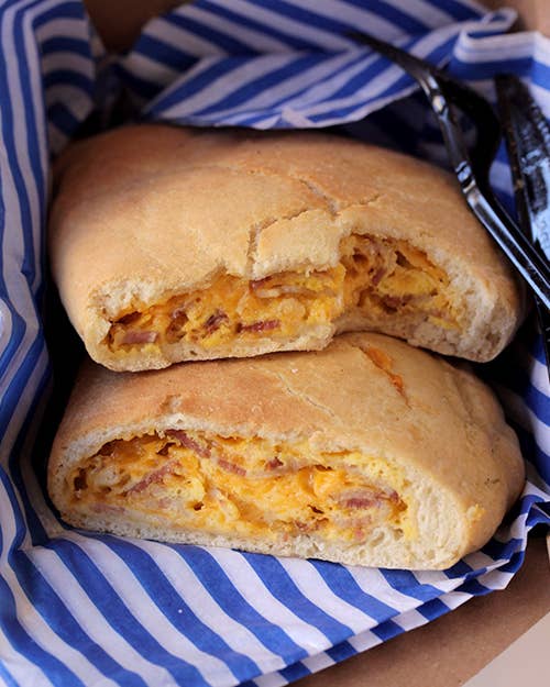 Bacon, Egg, and Cheese Calzone