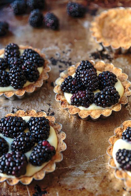 Brown Butter Tart with Blackberries