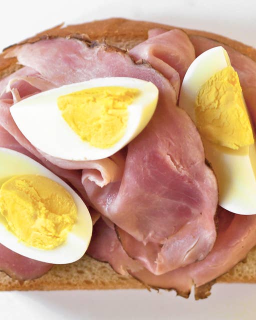 Ham and Hard-Boiled Egg Sandwich