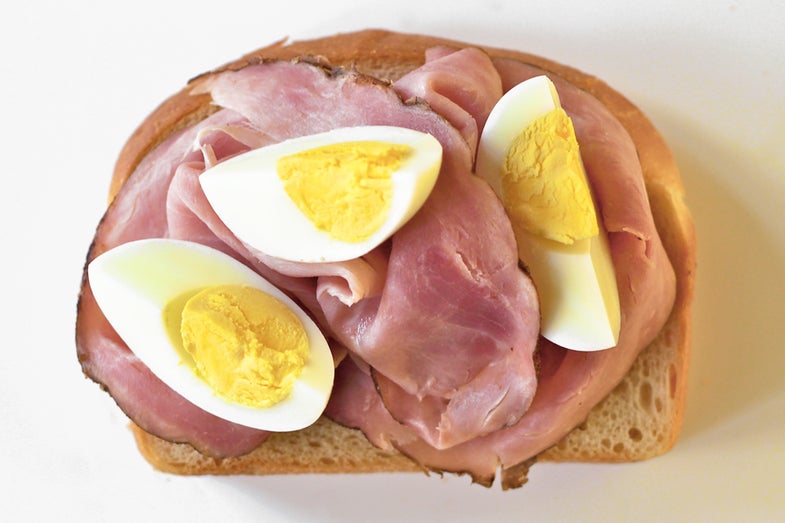 Ham and Hard-Boiled Egg Sandwich
